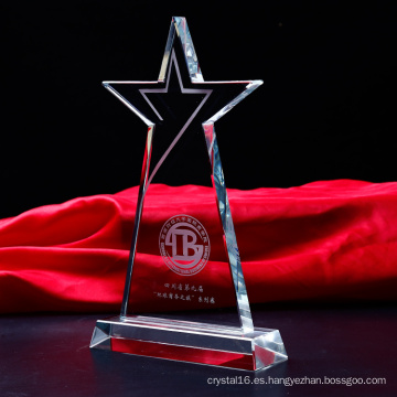 Crystal Triangle Shape Award Stand por encargo Crystal Trophy